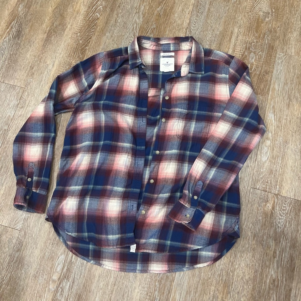 American Eagle plaid button up
